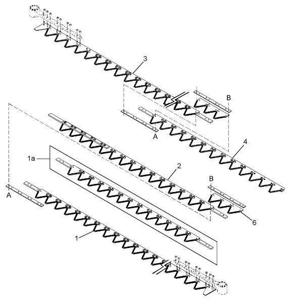 87725591 - секция блока подрезающих ножей